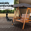 Gardeon Swing Chair Wooden Garden Bench Canopy 2 Seater Outdoor Furniture