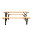 Gardeon Wooden Outdoor Foldable Bench Set - Natural