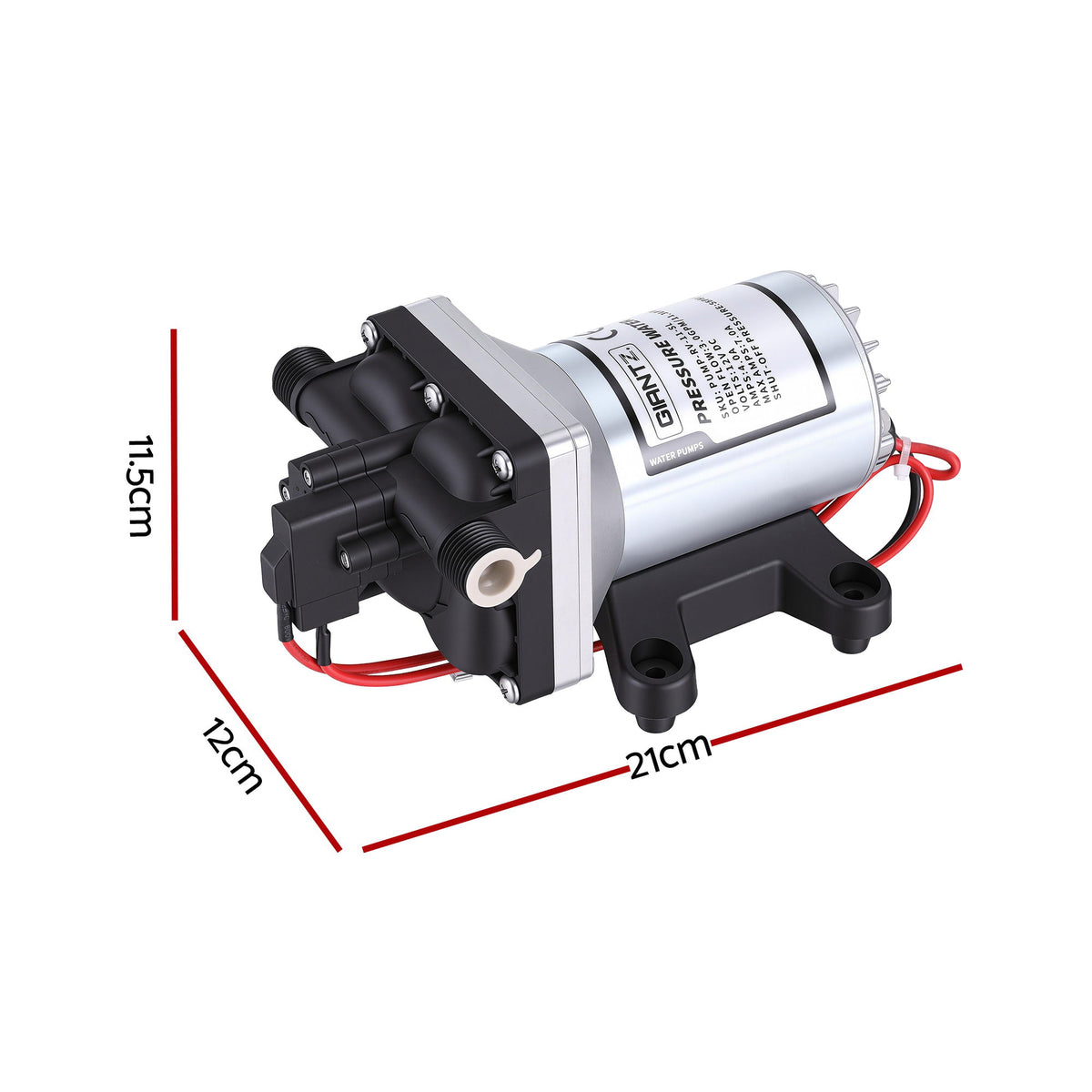 Giantz 12V Water Pump High Pressure Fast Self Priming 11.3L with Auto Switch for RV Caravan Boat
