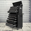 Giantz 14 Drawer Tool Box Cabinet Chest Mechanic Garage Storage Trolley Black