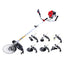 Giantz 2 Stroke Pole Chainsaw Petrol Hedge Trimmer Tree Pruner 7 In 1