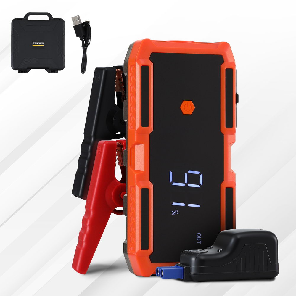 Giantz 3000A Portable Car Jump Starter 12V Lithium Battery Booster Pack Power Bank & Jumper Cables