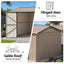 Giantz 3X3M Garden Shed Outdoor Storage Backyard Tool Shed Galvanized Steel Brown