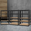 Giantz 5x1.8M Garage Shelving Warehouse Rack Pallet Racking Storage Shelf Black