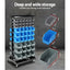 Giantz 90 Storage Bin Rack Stand Double-sided Wheels