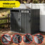 Giantz Bin Shed Double Wheelie Waste Bins Storage Steel Garden Enclosure Grey