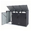 Giantz Bin Shed Triple Wheelie Waste Bins Storage Steel Garden Enclosure Grey