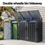 Giantz Bin Shed Triple Wheelie Waste Bins Storage Steel Garden Enclosure Grey
