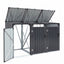 Giantz Bin Shed Triple Wheelie Waste Bins Storage Steel Garden Enclosure Grey