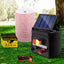 Giantz Fence Energiser 3KM Solar Powered Electric 2KM Poly Wire