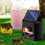 Giantz Fence Energiser 5KM Solar Powered Electric 2KM Poly Wire