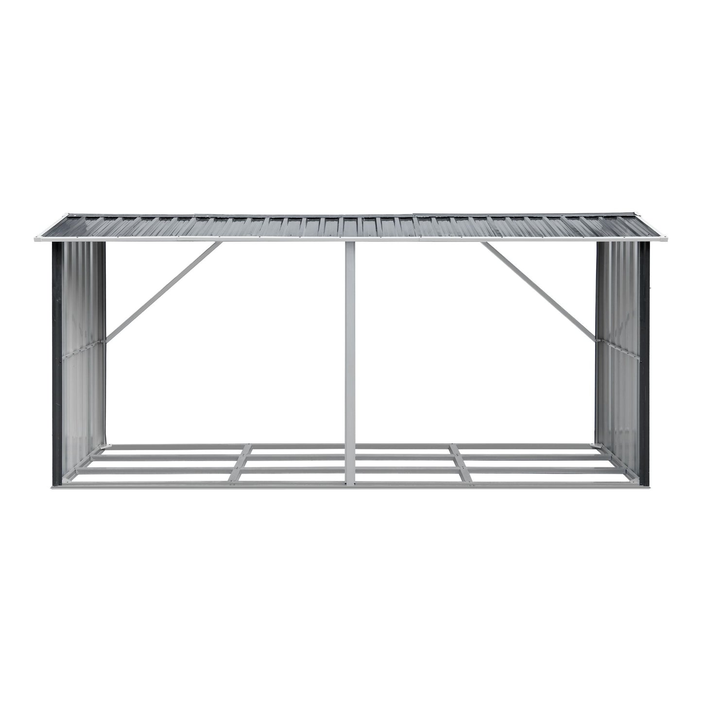 Giantz Firewood Storage Shed 334.5CM x 92CM Outdoor Log Rack Galvanised Steel Wood Holder