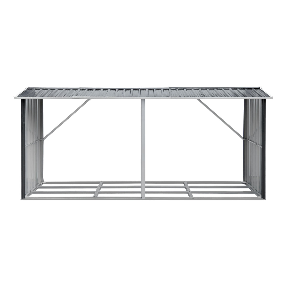 Giantz Firewood Storage Shed 334.5CM x 92CM Outdoor Log Rack Galvanised Steel Wood Holder
