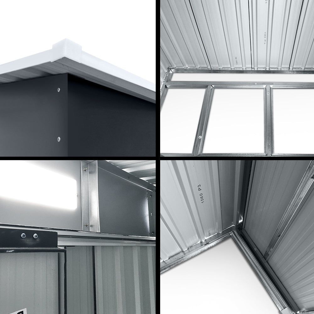 Giantz Garden Shed 2.38x1.31M w/Metal Base Sheds Outdoor Storage Tool Workshop Sliding Door