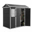 Giantz Garden Shed Resin Outdoor Storage Box 2.44x1.31M Tool Shed Backyard Black