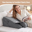 Giselle Bed Wedge Pillow for Headboard, Egg Gel Solves Night Sweats, Triangle Pillow for Reading & Sleeping, Adjustable Back & Neck Support, 30D Foam