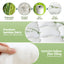 Giselle Bedding 1500GSM Pillowtop Mattress Topper Bamboo Mattress Pad for Back Pain Relief Washable 11cm Thick Bed Cover with 45cm Deep Pocket King Single