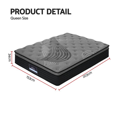 Giselle Bedding 34cm Mattress Bamboo Cover Queen