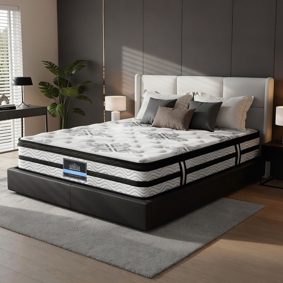 Giselle Bedding 34cm Mattress Euro Top Pocket Spring Super King