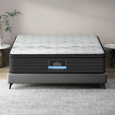 Giselle Bedding 5-Zone King Mattress 32cm Extra Firm Enhanced 6-turn Individual Pocket Spring for Back Pressure Relief