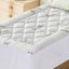 Giselle Bedding 5cm Pillowtop Mattress Topper 1000GSM Thick Soft Bamboo Cooling Pad for Back Pain Relief & Guest Bed, Washable Overfilled Cover with 45cm Deep Pocket Single