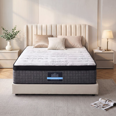 Giselle Bedding 9 Zone Queen Mattress 34cm with Latex & Egg Crate Foam for Pressure Relief