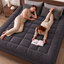 Giselle Bedding Bamboo Charcoal Filling Pillowtop Topper 1000GSM 5cm Thick Pillowtop Pad for Back Pain Relief Washable with 45cm Deep Pocket Double