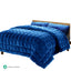 Giselle Bedding Faux Mink Quilt Blue Queen
