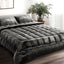 Giselle Bedding Faux Mink Quilt Charcoal Queen