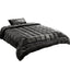 Giselle Bedding Faux Mink Quilt Charcoal Single