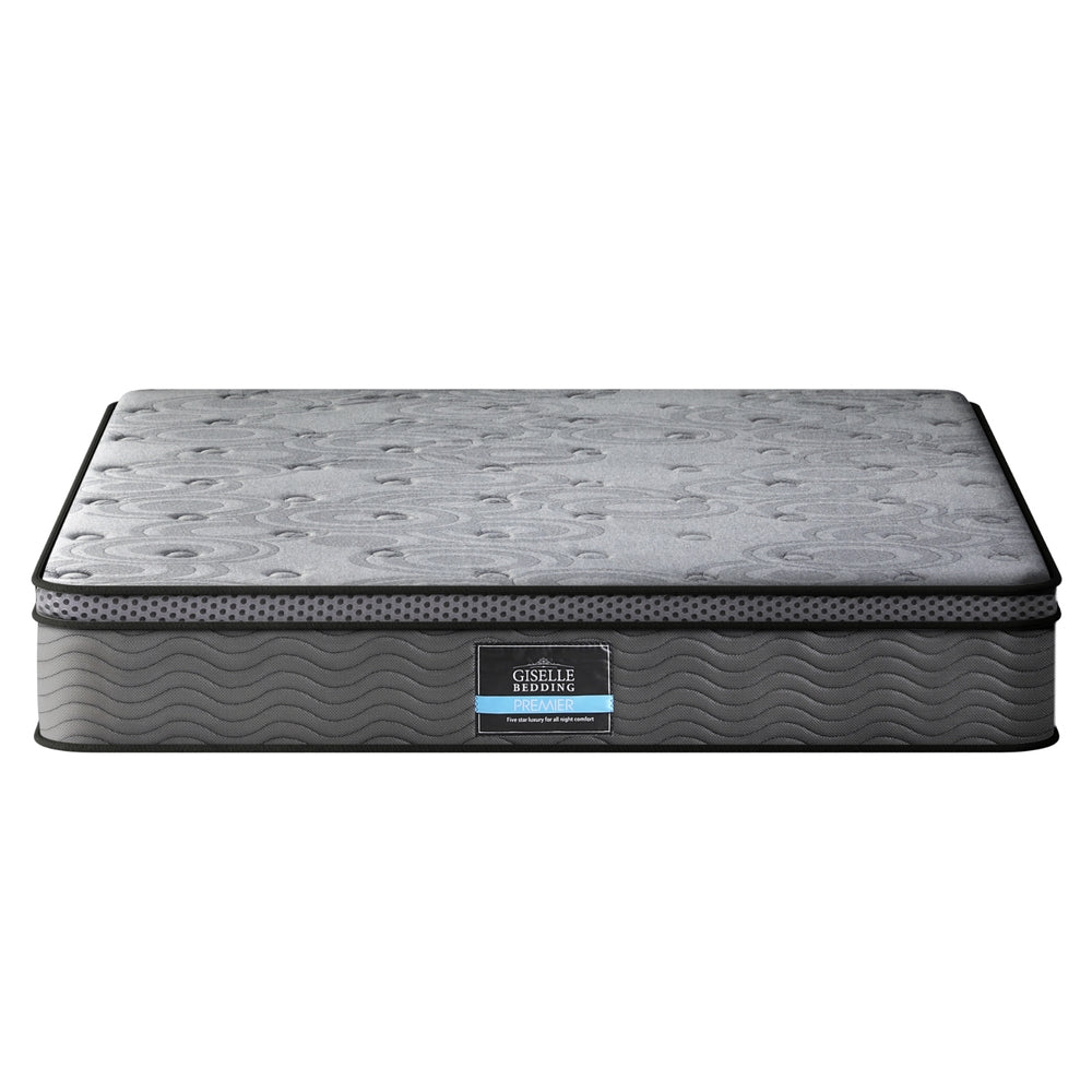 Giselle Bedding King Mattress 26cm Enhanced 6-turn Pocket Spring for Isolate Motion with Reinforced Edge Support