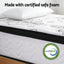 Giselle Bedding King Single Mattress 30cm Pocket Spring Euro Top Medium Firm Foam