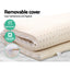 Giselle Bedding Latex Mattress Topper, 5cm Thick Cooling Bed Pad for Side Sleepers Pain Relief, 7 Zone Foldable Mat with Washable Cover for Guest Room Bedroom Queen