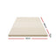 Giselle Bedding Latex Mattress Topper, 5cm Thick Cooling Bed Pad for Side Sleepers Pain Relief, 7 Zone Foldable Mat with Washable Cover for Guest Room Bedroom Single