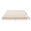 Giselle Bedding Latex Mattress Topper, 7.5cm Thick 7-Zone Pressure Relief Bed Pad with Washable Cover, Cooling Breathable Mat for Side Sleepers & Back Pain, Beige Double