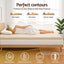 Giselle Bedding Latex Mattress Topper, 7.5cm Thick 7-Zone Pressure Relief Bed Pad with Washable Cover, Cooling Breathable Mat for Side Sleepers & Back Pain, Beige Single