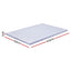 Giselle Bedding Natural Latex Mattress Topper, 7-Zone Pressure Relief Bed Pad for Back Pain, Ice Silk Cooling Cover for Hot Sleepers, 5cm Firm Support, Queen