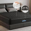 Giselle Bedding Queen Mattress 34cm Euro Top with 5-Zone Pocket Spring Support Black