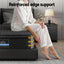 Giselle Bedding Queen Mattress 34cm Euro Top with 5-Zone Pocket Spring Support Black