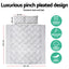 Giselle Bedding Quilt Cover Set Diamond Pinch Grey Queen