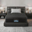 Giselle Bedding Single Mattress 34cm Euro Top with 5-Zone Pocket Spring Support Black