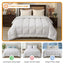 Giselle Bedding Wool Quilt 500GSM Thick Queen Winter Doona Baffle Box Construction 100% Wool Filling