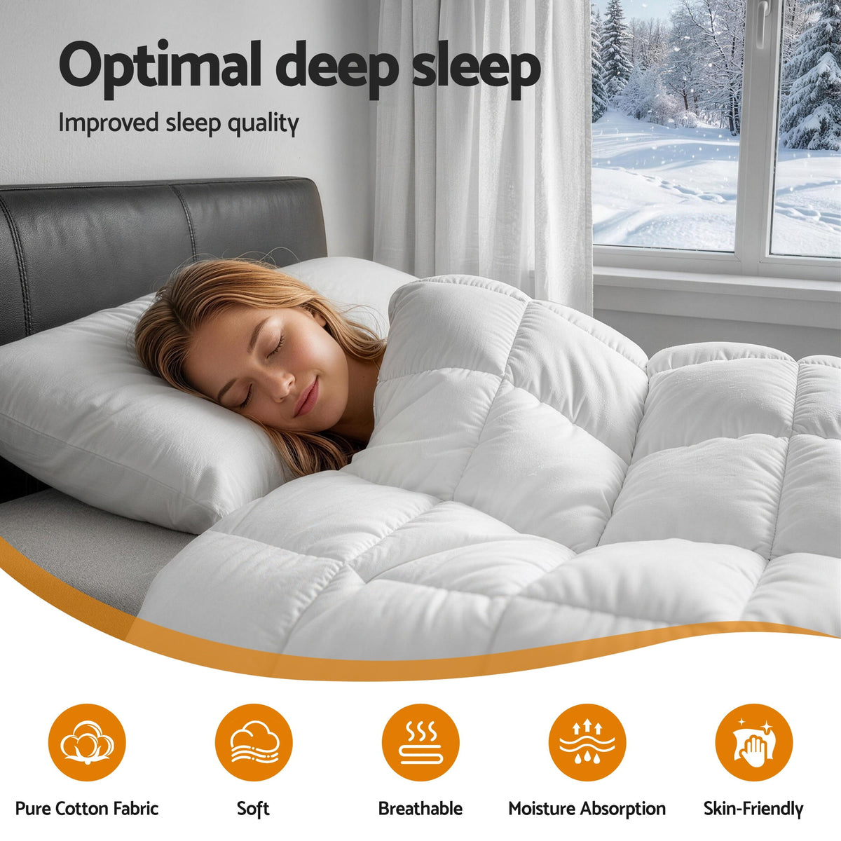Giselle Bedding Wool Quilt 800GSM Extra Thick King Winter Doona Baffle Box Construction 100% Wool Filling