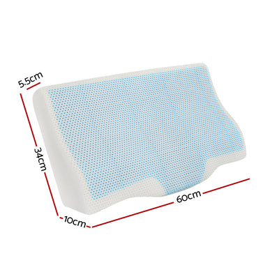 Giselle Cervical Pillow Memory Foam Contour Pillow Neck Support Cool Gel