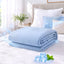Giselle Cooling Blanket 130cm x 170cm Double Sided Summer Throw Lightweight Blue
