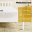 Giselle Double Mattress with Artiss Wooden Bed Frame Natural Pine Timber Base