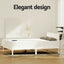 Giselle Double Mattress with Artiss Wooden Bed Frame Natural Pine Timber Base