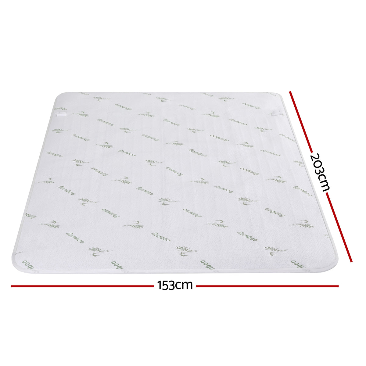 Giselle Electric Blanket Bamboo Fabric Queen Fitted Heated Pad Underlay Washable Winter