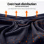 Giselle Electric Throw Rug Double Size 200x180cm Coral Fleece Heated Blanket Charcoal