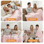 Giselle Electric Throw Rug Double Size 200x180cm Fleece Flannel Heated Blanket Pink